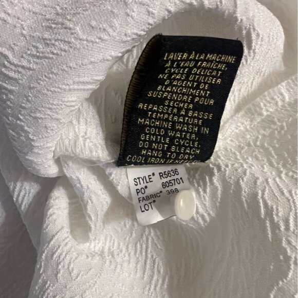 Renuar Textured White Dressy Tank Top - Size Large - Picture 4 of 7